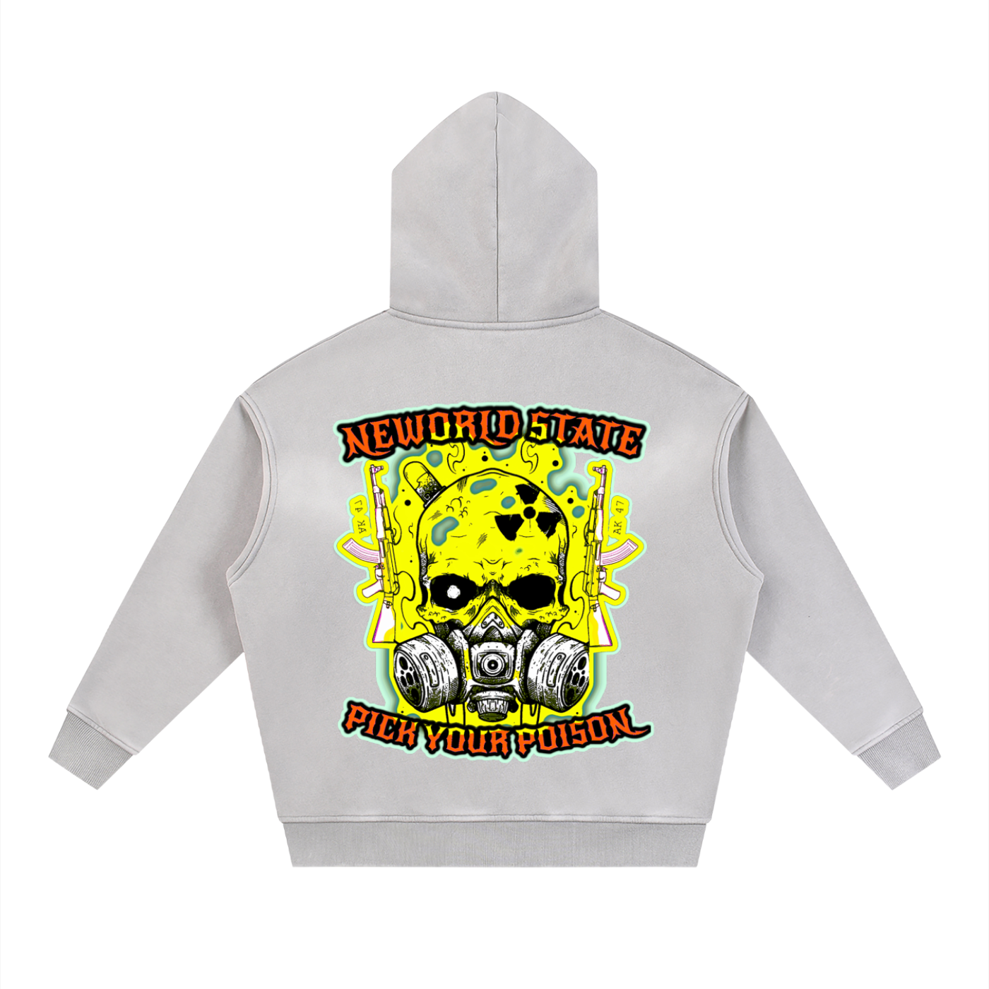 Sunfade Two-way Zipper Boxy Fleece Hoodie