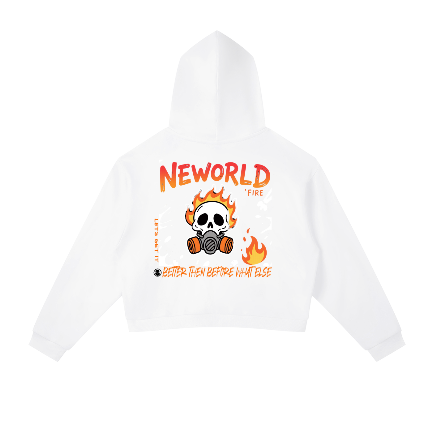 Contrast Side Stripe Cropped Hoodie