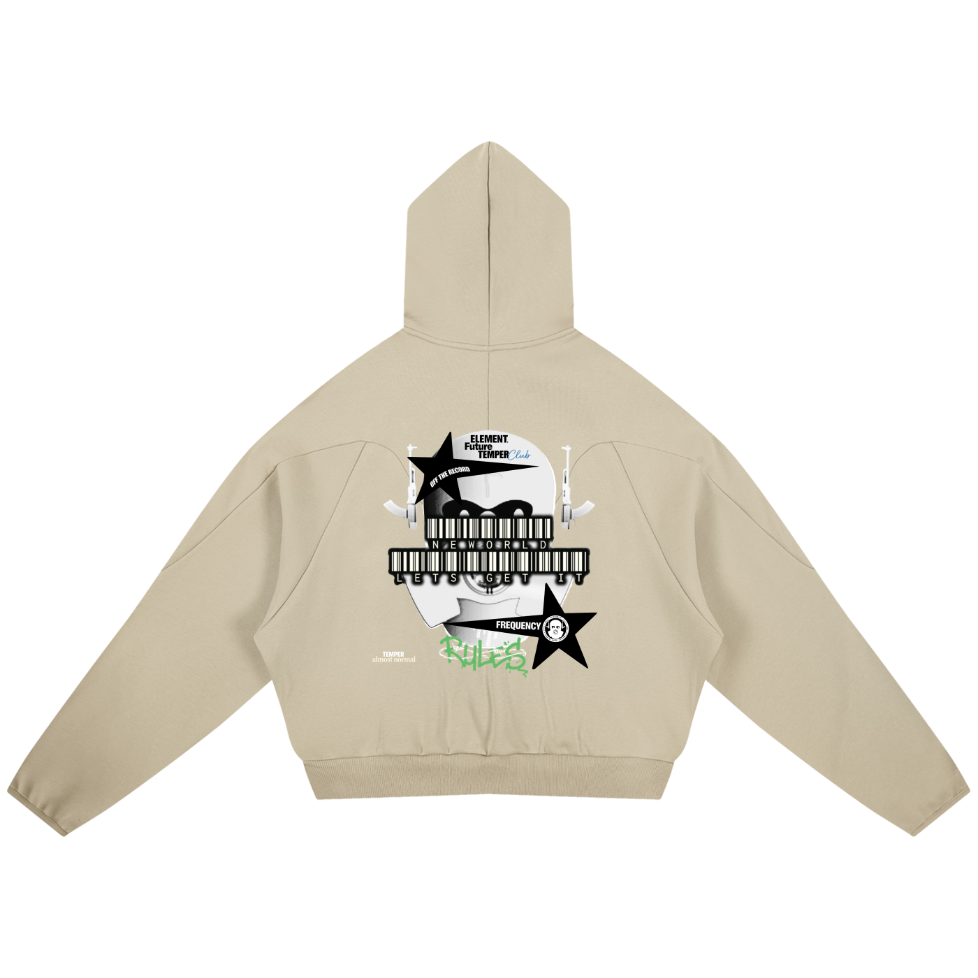 Curved Panel Raglan Hoodie