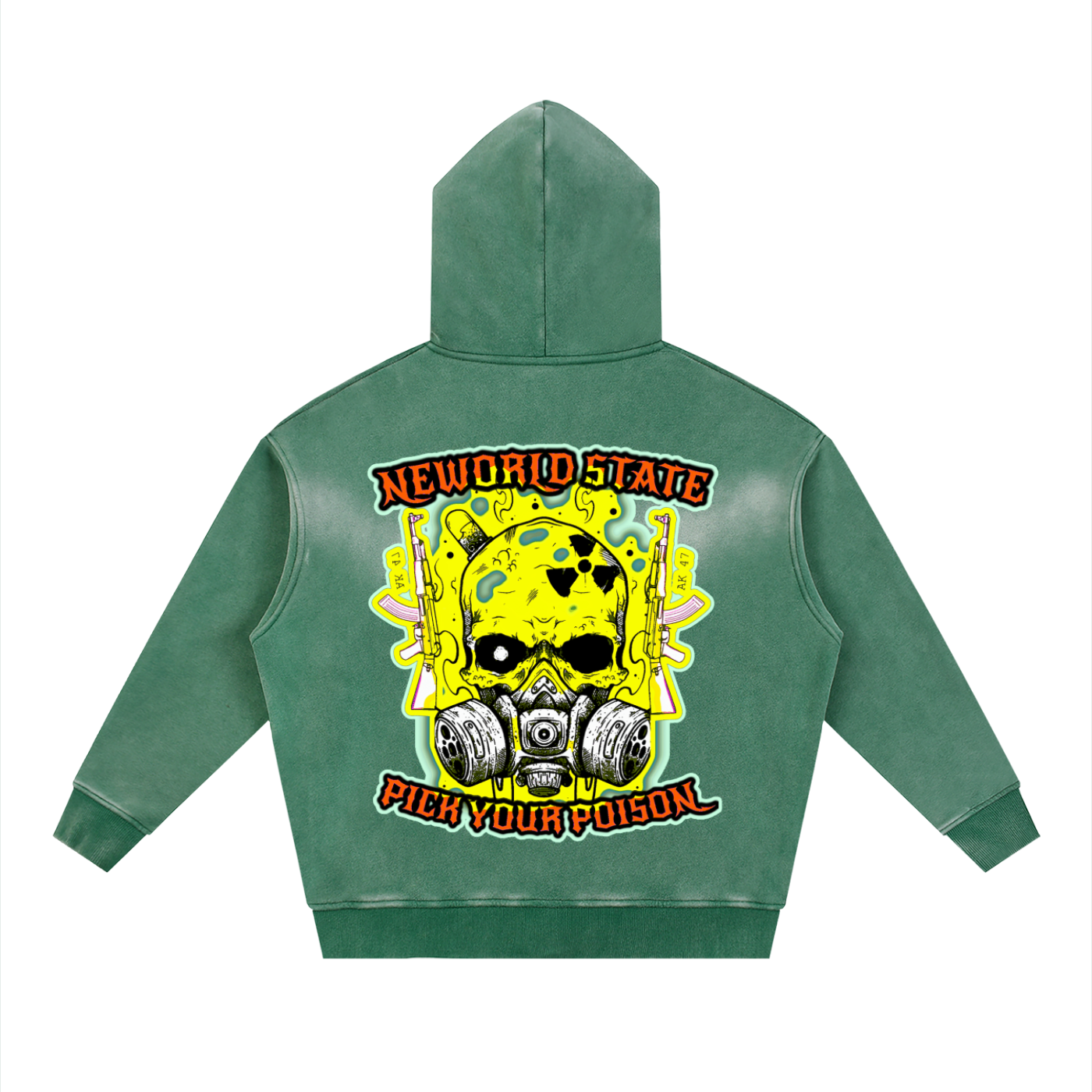 Sunfade Two-way Zipper Boxy Fleece Hoodie