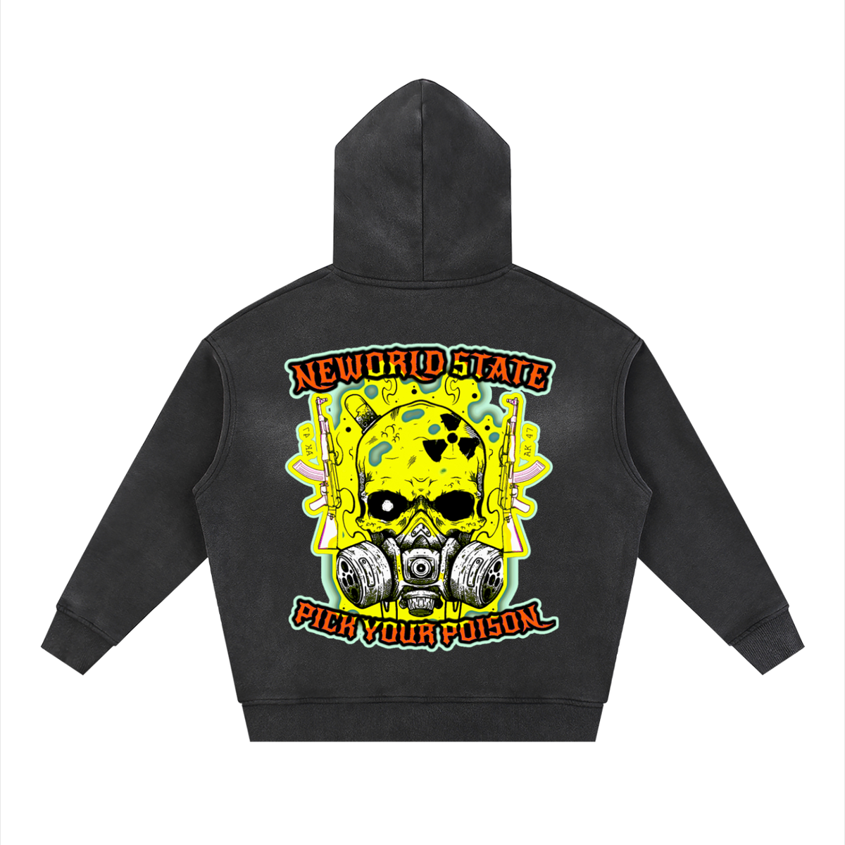 Sunfade Two-way Zipper Boxy Fleece Hoodie