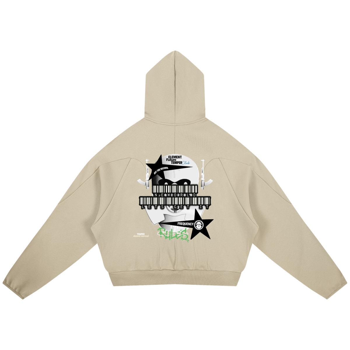 Curved Panel Raglan Hoodie