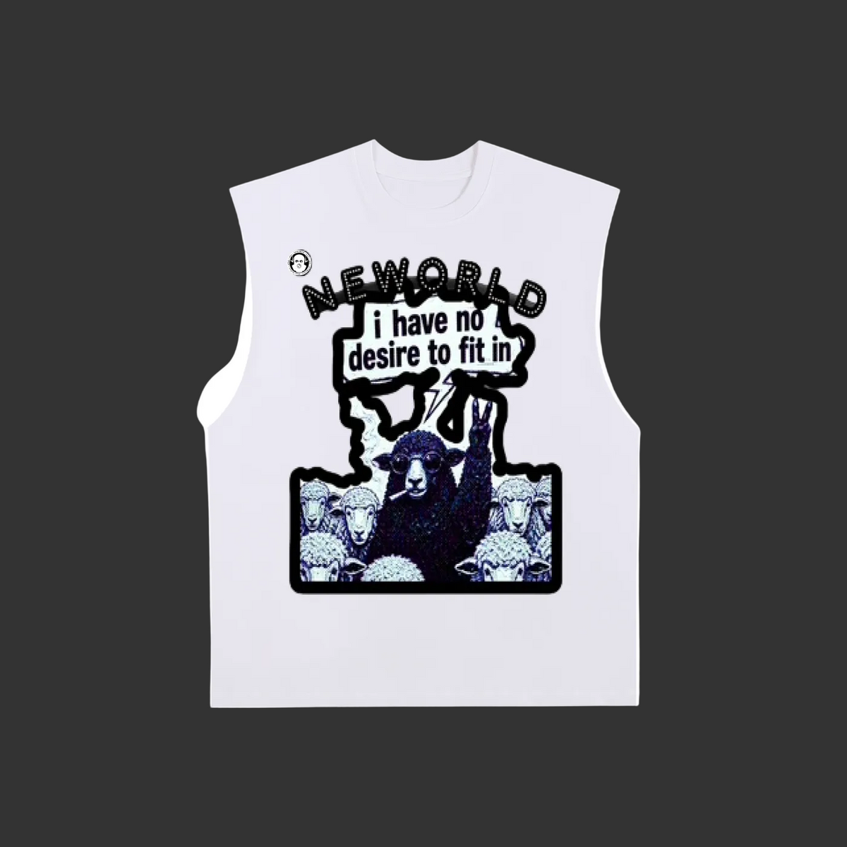 Raw Edge Cotton Tank Top
