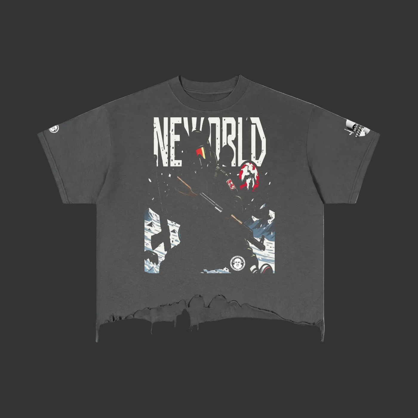 Vintage Wash Boxy Distressed Hem T-Shirt