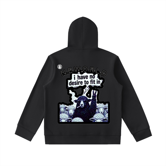 Essential Heavyweight High Neck  Zip-Up Hoodie