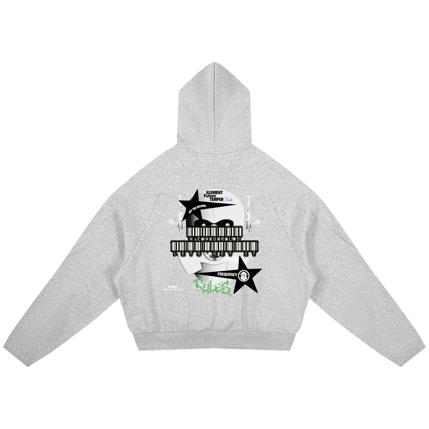 Curved Panel Raglan Hoodie