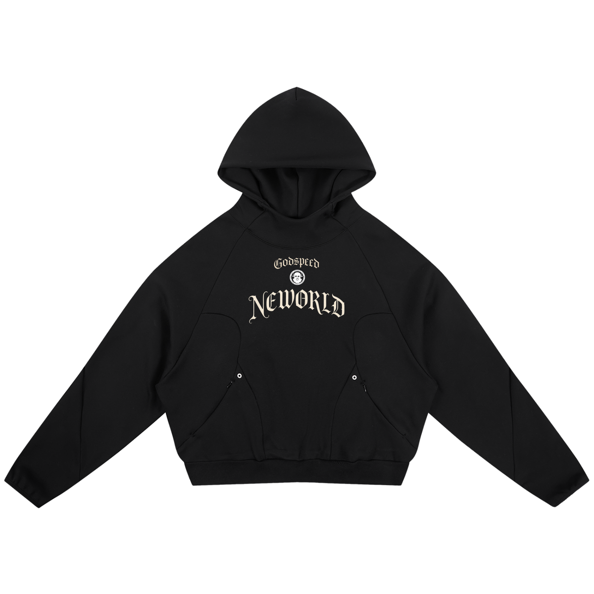 Curved Panel Raglan Hoodie
