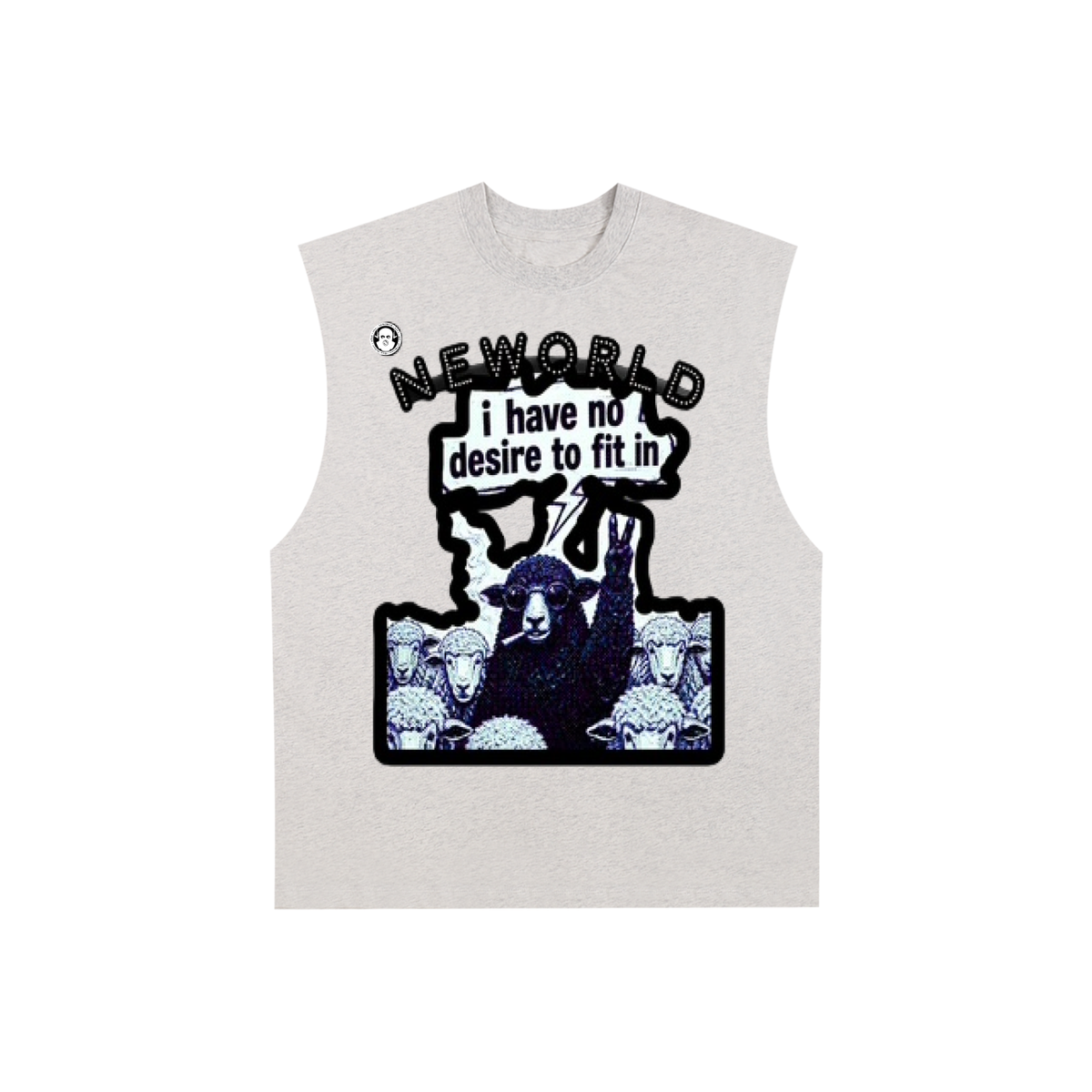 Raw Edge Cotton Tank Top