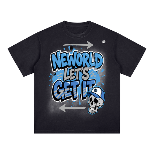 Square Patch Monkey Washed T-Shirt